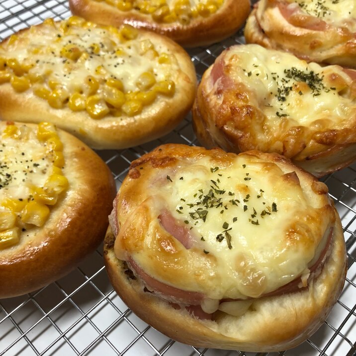 2種類同時に作る❤️ハムチーズ&コーンチーズパン